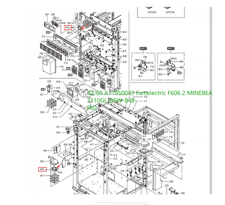 fan 119S0043 pour des accessoires de pièce de machine de Minilab de la frontière 500/550/570 de Fuji fournisseur