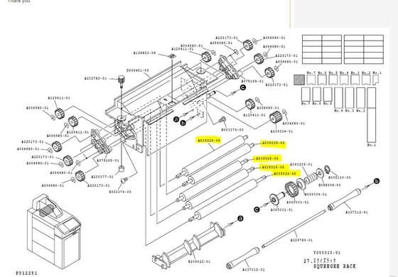Rouleau A035026 A035026 00 de racle de pièce de rechange de processeur de film de Noritsu V30 V50 Minilab fournisseur